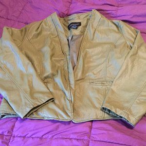 Ashley Stewart green pleather jacket